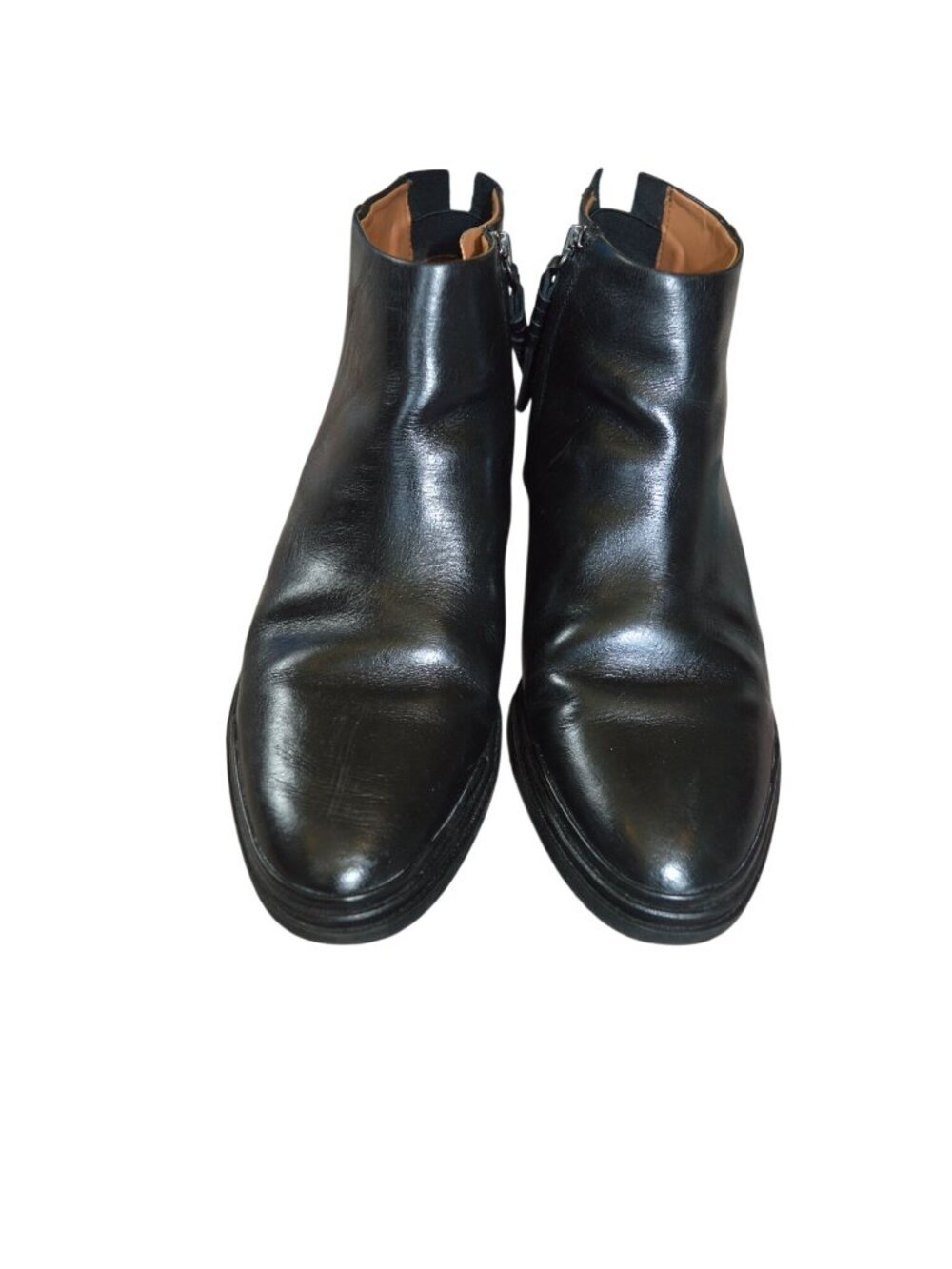 Franco Sarto Black Leather Ankle Chelsea Boots Women's Size 7.5 (38) Minimalist — image 2 of 8